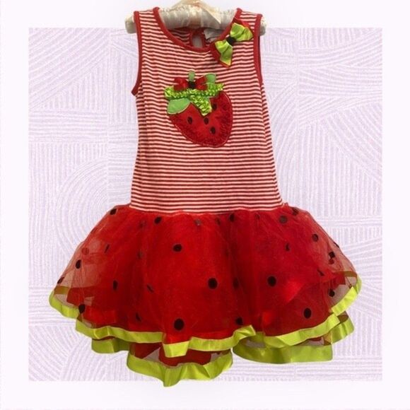 Emily Rose - Strawberry Tutu Dress - Girls Size 8 - Picture 2 of 6